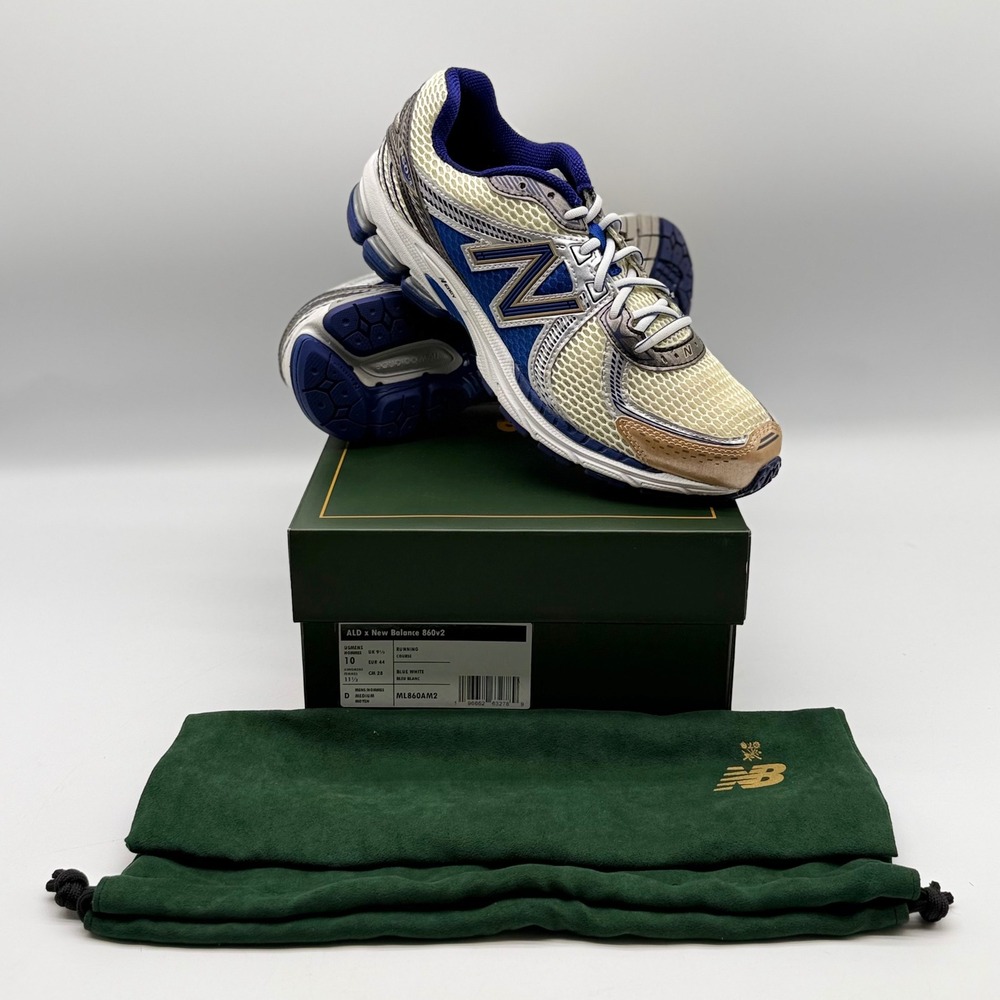 Aime Leon Dore x New Balance 860v2 Mens 10 Blue White Running Shoes**New/Box**